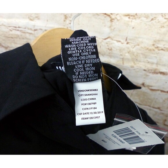 Hot Topic Shirt Women M Black Psychic Reader Tie Front Button Goth Witch Moon - Picture 13 of 13